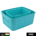 062 Smart Baskets for Storage(Set of 3) Sky Blue DeoDap