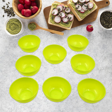 5557 Multipurpose Small Round Plastic Bowl / Katori, Microwave Safe Reusable Lightweight Bowl, Dishwasher Safe Chutney Bowl (8 Pcs Set)