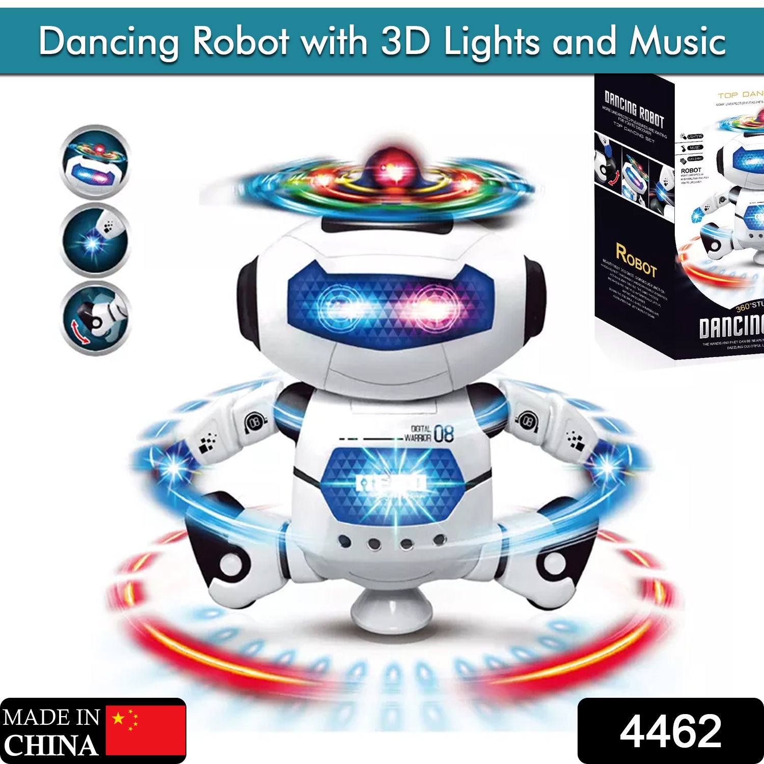 4462 ﻿Dancing Robot with 3D Lights and Music. DeoDap