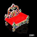 2381 Ladoo Bal Gopal Small Sinhasan for Pooja Mandir Krishna Sofa Asan DeoDap