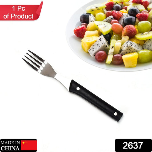 2637 Stainless steel fork with comfortable grip dining fork (1pc) DeoDap