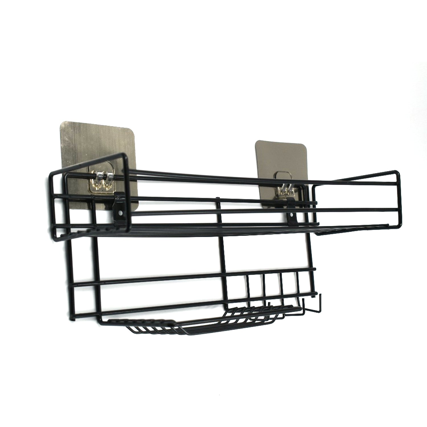 9009 3 in 1 Shower Shelf Rack for storing and holding various household stuffs and items etc. DeoDap