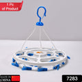 7283 Plastic Round Cloth Drying Hanging Hanger DoeDap