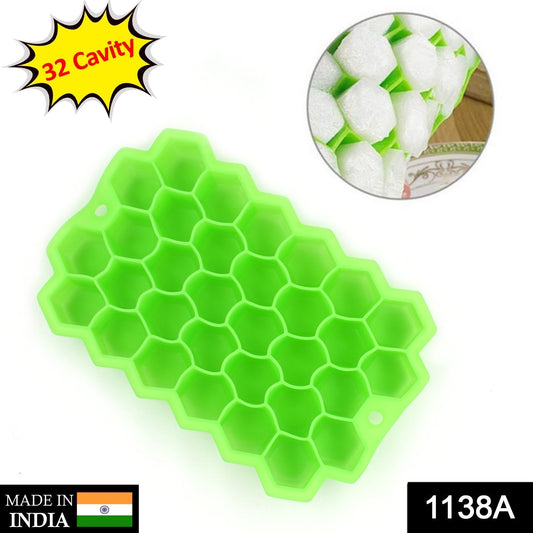 1138A  Silicone Ice Cube Trays 32 Cavity Per Ice Tray [Multi color] DeoDap