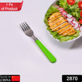 2870 Stainless steel fork with comfortable grip dining fork (1pc) DeoDap