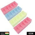 236 5-Compartments Socks/Handkerchief/Underwear Storage Box Socks Drawer Closet Organizer Storage Boxes (pack of 4) DeoDap