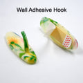 4588 Free Adhesive Wall Hook, Plastic Sticky Hooks for Hanging Heavy Duty, Wall Hangers without Nail for Bathroom & Kitchen Storage Organization (2pc) DeoDap