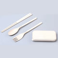 2243 Spoon Fork Chopsticks Set Dinnerware 3PCS/Set Lunch Tableware Detachable Cutlery Portable Travel Kitchen Accessories DeoDap