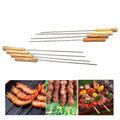 7117 Barbecue Skewers for BBQ Tandoor & Brush For Kitchen Use DeoDap