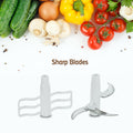 2464 Hand Press Fruits and Vegetable 2 in 1 Push Chopper for Kitchen, 3 Sharp Stainless Steel Blades (1600Ml) DeoDap