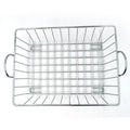 2743 SS Square Basket Stand used for holding fruits as a decorative and using purposes in all kinds of official and household places etc. DeoDap