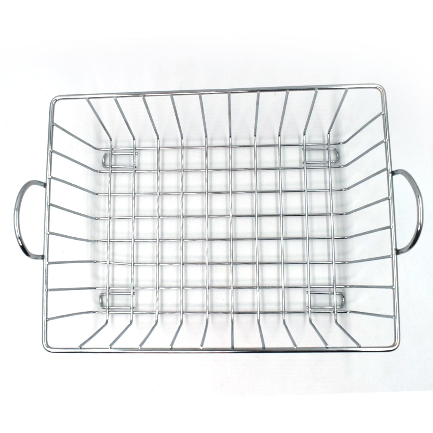 2743 SS Square Basket Stand used for holding fruits as a decorative and using purposes in all kinds of official and household places etc. DeoDap