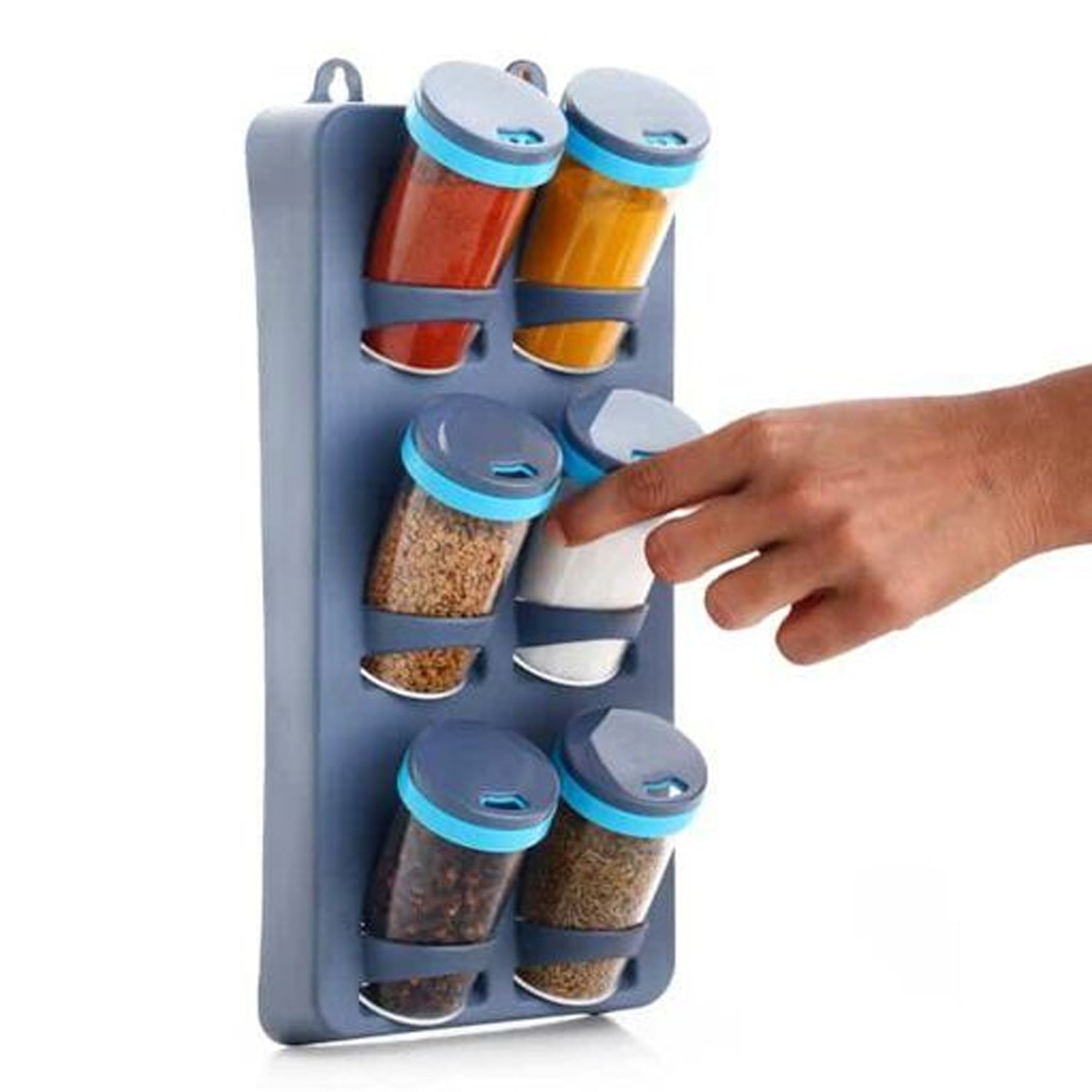 2574 Space Saver Spice Rack  6 Piece Spice Set  (Plastic) DeoDap