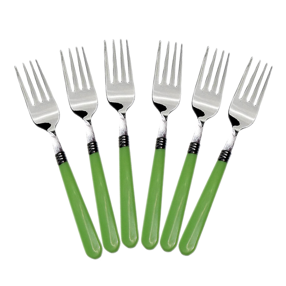 2268 Stainless Steel Forks with Comfortable Grip Dining Fork Set of 6 Pcs DeoDap