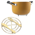 2479 Hot Pot Stand Stainless Steel Heat Resistant Round Table Ring DeoDap