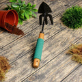 7843 2 IN 1 DOUBLE HAND HOE GARDENING TOOL WITH WOODEN HANDLE DeoDap