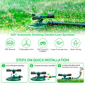 7482  360 Degree 3 Arm Sprinkler for Watering Garden and Lawn Irrigation Yard Water Sprayer DeoDap