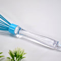 2591 Acrylic Handle Silicone Whisk Manual Balloon Wire Whisk Hand Egg Mixer Beater Kitchen Blender Egg Tool Silicone Balloon Whisk DeoDap