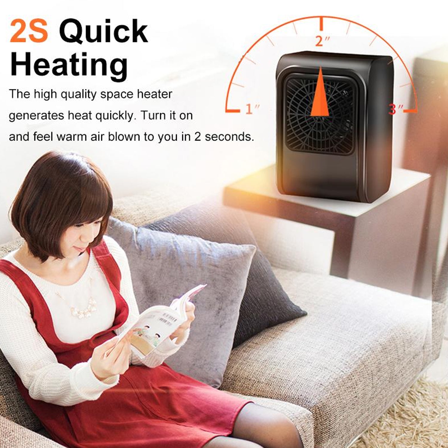 6645 Warm Wind Room Heater 220V Heater For Office & Bedroom Use Heater DeoDap