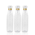 7116 Water Bottle With Diamond Cut Used By Kids, Children's  ( 3 pcs ) DeoDap