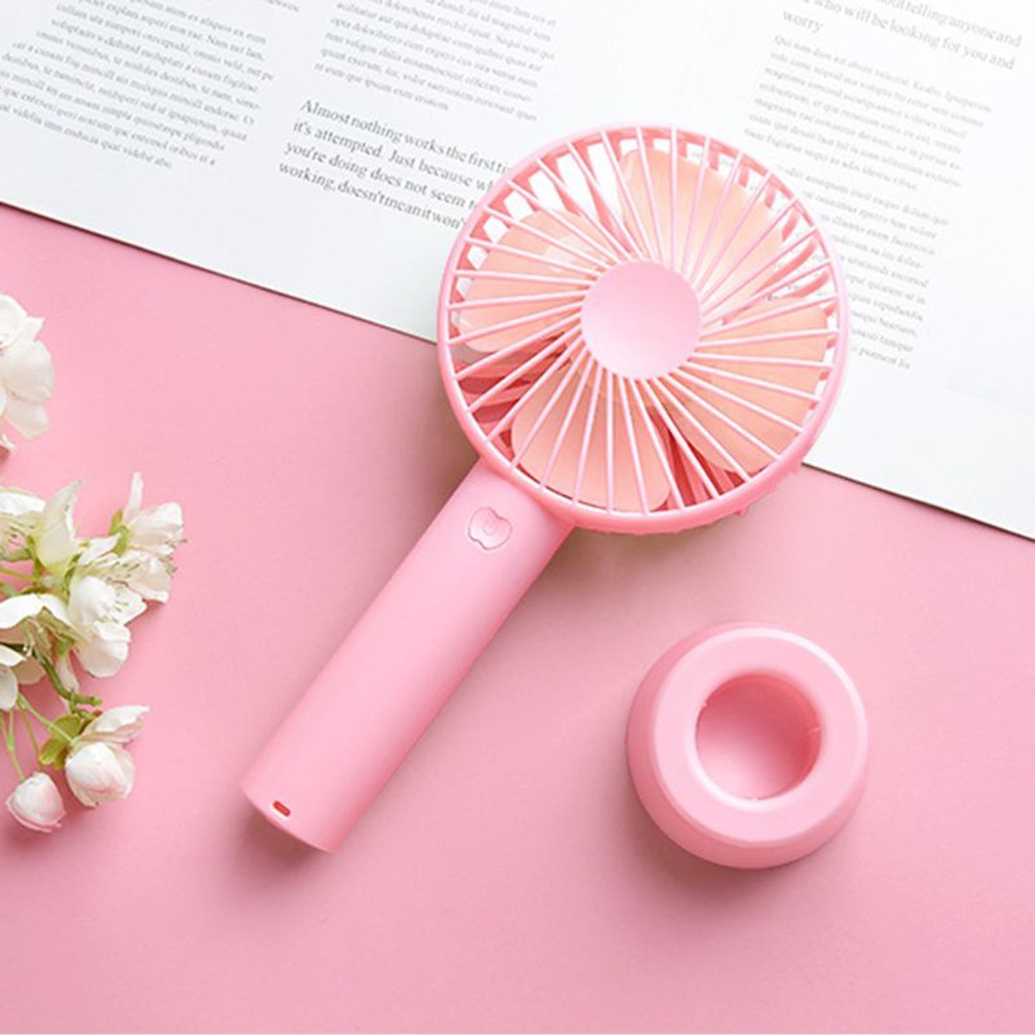 4787 Portable Handheld Fan used in summers in all kinds of places including household and offices etc. DeoDap