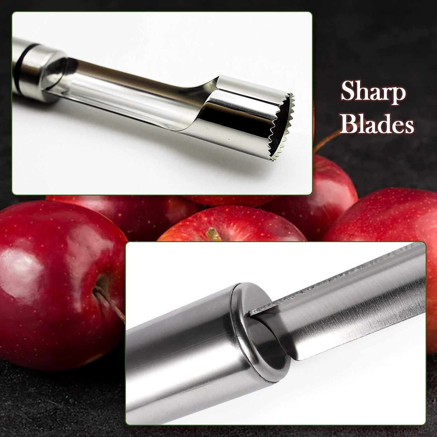 2993 Apple Corer Stainless Steel, Core Remover for Apple and Pear, Kitchen Gadget Dishwasher Safe DeoDap