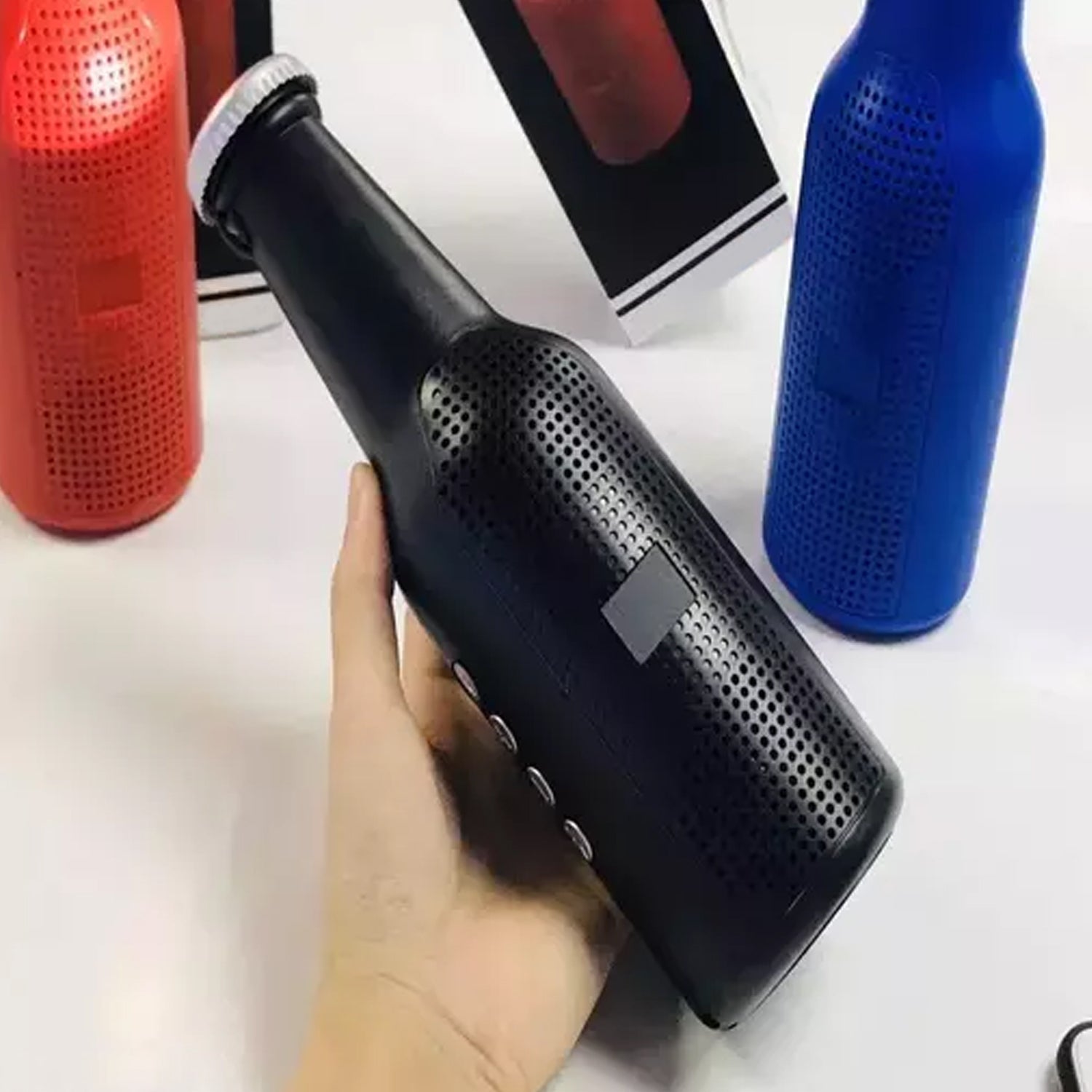 1289 Bottle Shape Bluetooth Speaker And Weatherproof Enhanced Wireless USB Rechargeable Calling / FM / AUX / USB / SD Card Support Portable Bluetooth Speaker with Rich Deep Bass DeoDap