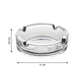 4061 Glass Classic Crystal Quality Cigar Cigarette Ashtray Round Tabletop for Home Office Indoor Outdoor Home Decor DeoDap