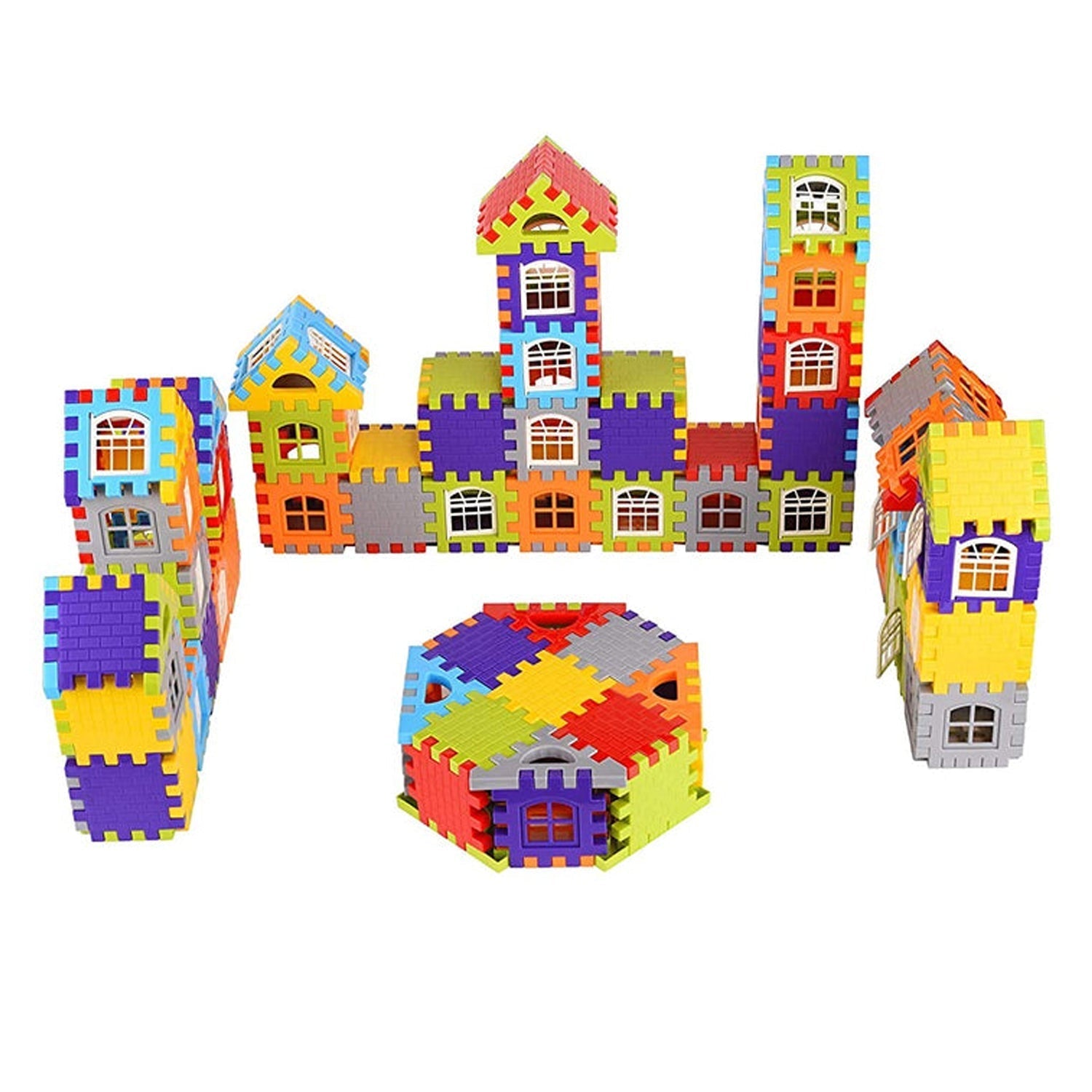 3910 72 Pc House Blocks Toy used in all kinds of household and official places specially for kids and children for their playing and enjoying purposes. DeoDap