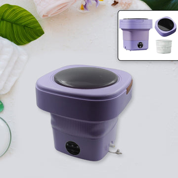 1335a Mini Washing Machine Foldable Mini Washer with Drain Basket Portable Washing Machine Foldable for Laundry Travel Camping RV Baby Clothes