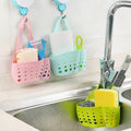 762 Adjustable Kitchen Bathroom Water Drainage Plastic Basket/Bag with Faucet Sink Caddy DeoDap