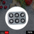 7076 6 slot Non-Stick Muffins Cupcake Pancake Baking Molds Tray DeoDap