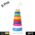 8015 Plastic Baby Kids Teddy Stacking Ring Jumbo Stack Up Educational Toy 9pc DeoDap