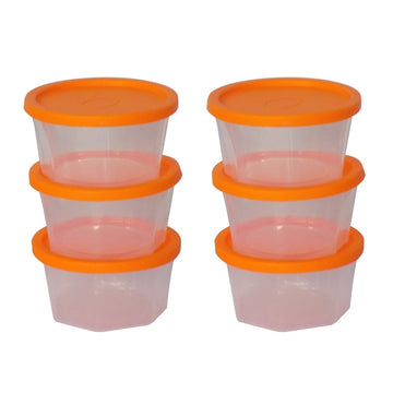 171 Plastic Container Set, 200ml, Set of 6 DeoDap