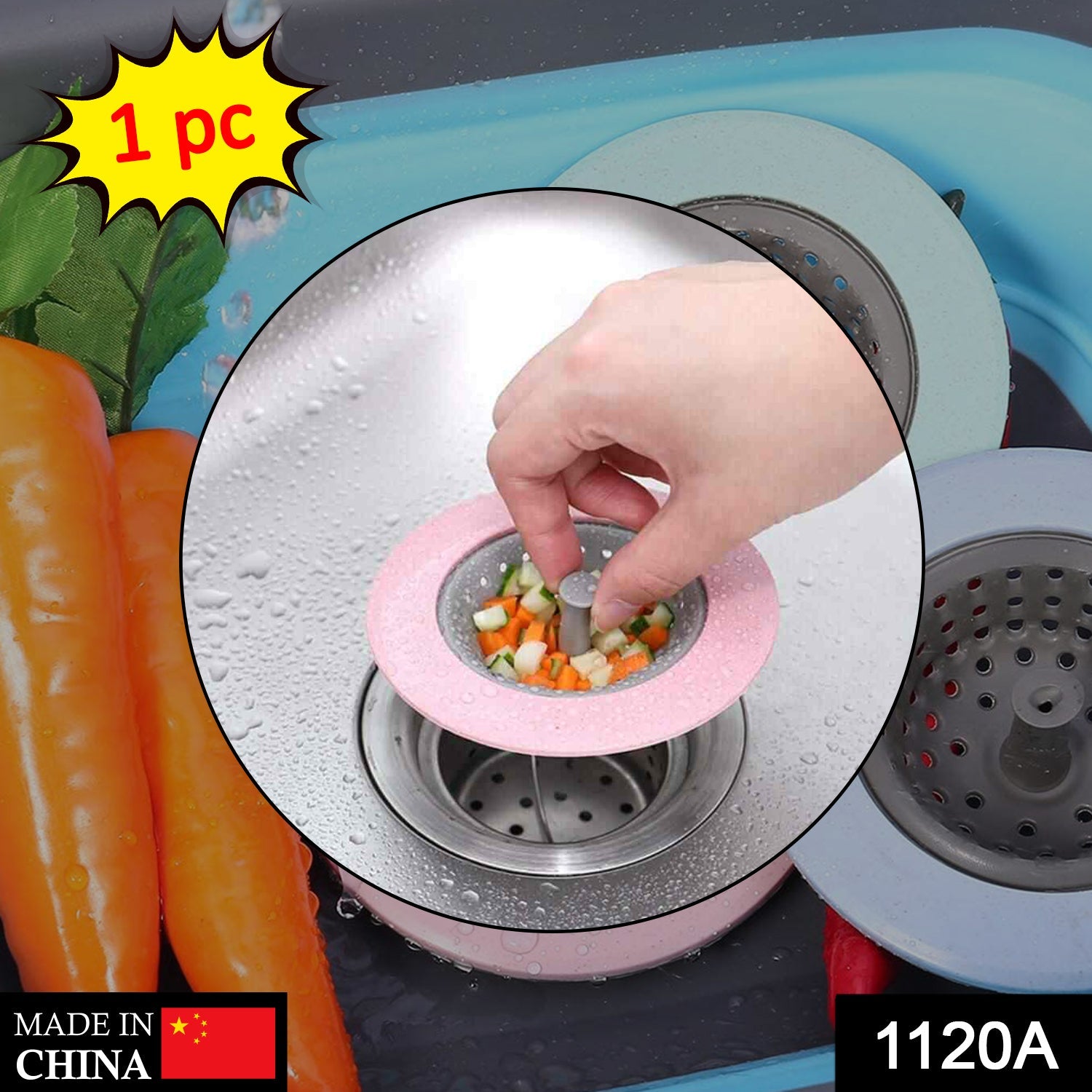 1120A Silicon Sink Strainer Kitchen Drain Basin Basket Sink Drainer DeoDap