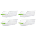 2055 Kitchen Plastic Space Saver Organizer Basket Rack- 4 pcs DeoDap