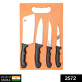 2572 Chopping Board with Knife Set (Pack of 5) DeoDap