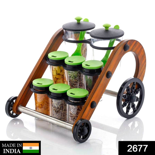 2677 Rajwadi Spice Jar Stand and holder for supporting jars, bottles etc. including all kitchen purposes. DeoDap