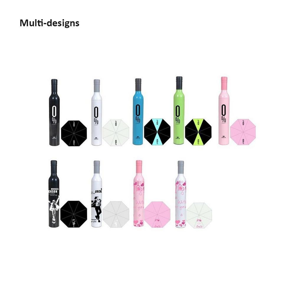 0518 Pocket Folding Wine Bottle Umbrella DeoDap