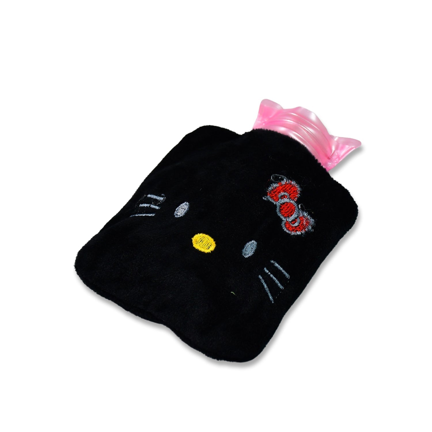 6513 Black Hello Kitty small Hot Water Bag with Cover for Pain Relief, Neck, Shoulder Pain and Hand, Feet Warmer, Menstrual Cramps. DeoDap