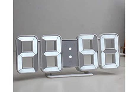 Acrylic Digital LED Display Number Clock Works on Electricity Table Wall Hanging Alarm Clock | Digital Alarm Clock Table Office Clock (multicolor)