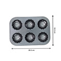 7076 6 slot Non-Stick Muffins Cupcake Pancake Baking Molds Tray DeoDap