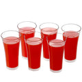 2849 Drinking Glass Juice Glass Water Glass Set of 6 Transparent Glass DeoDap