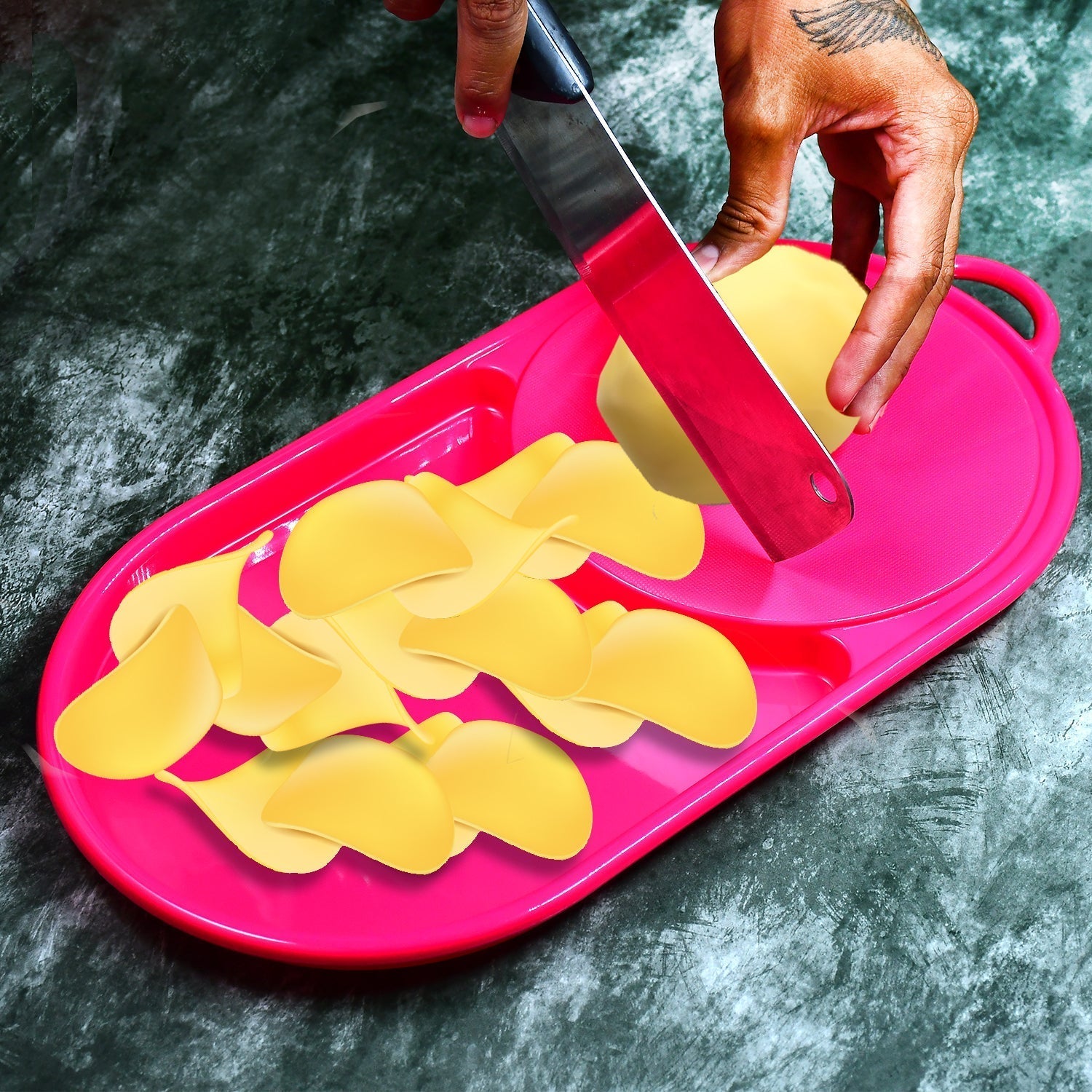 2104 Plastic Chopping Tray Cutting tray for Kitchen DeoDap