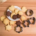 0813 Cookie Cutter Stainless Steel Cookie Cutter with Shape Heart Round Star and Flower (12 Pieces) DeoDap