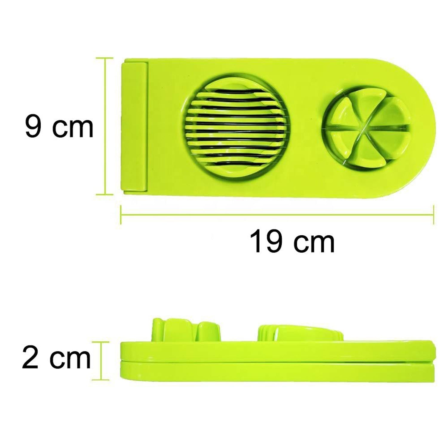 2006 2 in 1 Double Cut Boiled Egg cutter with stainless steel wire for easy slicing of boiled eggs. DeoDap