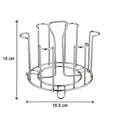 2741 SS Round Glass Stand used for holding sensitive glasses and all present in all kinds of kitchens of official and household places etc. DeoDap