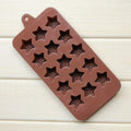 1189 Food Grade Non-Stick Reusable Silicone Star Shape 15 Cavity Chocolate Molds / Baking Trays DeoDap