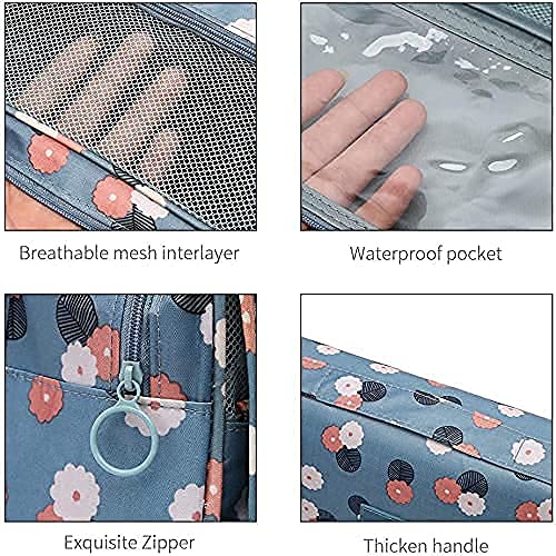 Aara Internationals Hanging Travel Toiletry Bag Cosmetic Make up Organizer Multifunction Portable Makeup Pouch for Women and Girls Waterproof Ladies Case Travelling Storage Inner Ware (Multicolor)