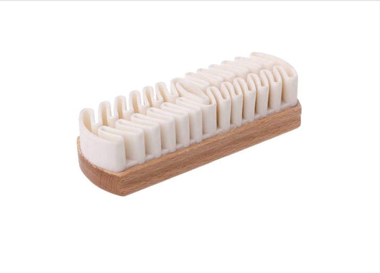 Aara InternationalsRubber Crepe Soft Shoe Brush - Suitable for Leather Cleaning Suede & Nubuck Boots, Bags and Belts (Handcrafted Suede Brush for Shoes), Multicolour